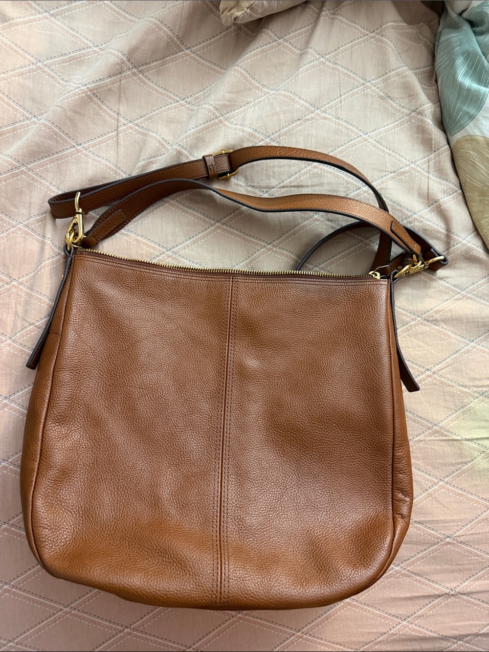 Fossil Jolie HoboClassic Brown Leather Shoulder Bag - Timeless Everyday Style